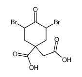 3,5-Dibrom-4-oxo-cyclohexan-carbonsaeure-(1)-essigsaeure-(1)_99846-60-3