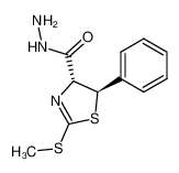 (+-)-2-methylsulfanyl-5t-phenyl-4,5-dihydro-thiazole-4r-carboxylic acid hydrazide_99857-15-5