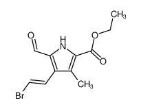4-(ξ-2-bromo-vinyl)-5-formyl-3-methyl-pyrrole-2-carboxylic acid ethyl ester_99859-31-1
