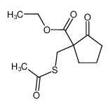 1-(acetylsulfanyl-methyl)-2-oxo-cyclopentanecarboxylic acid ethyl ester_99861-92-4