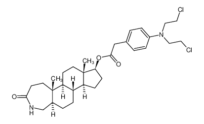 17β-hydroxy-4-aza-A-homo-5α-androstan-3-one p(N,N-bis(2-chloroethyl)amino)phenylacetate_99877-01-7