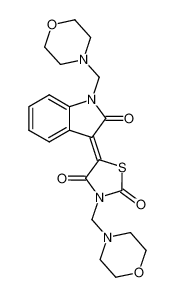 3-Morpholin-4-ylmethyl-5-[1-morpholin-4-ylmethyl-2-oxo-1,2-dihydro-indol-(3Z)-ylidene]-thiazolidine-2,4-dione_99878-13-4