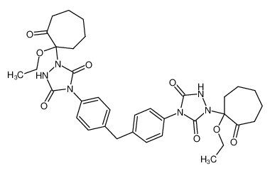 4,4'-Bis(1-(1-ethoxy-2-oxocycloheptyl)-3,5-dioxo-1,2,4-triazolidin-4-yl)diphenylmethan_99892-47-4