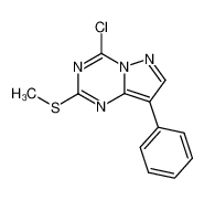 2-methylthio-4-chloro-8-phenylpyrazolo(1,5-a)-s-triazine_99898-74-5