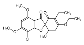 7-Chlor-4,6-dimethoxy-4'-ethoxy-6'-methyl-3'-ethyl-grisen-(2')-dion-(3,4')_99906-26-0