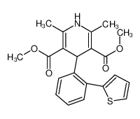 dimethyl 2,6-dimethyl-4-(2-(3-thienyl)phenyl)-1,4-dihydropyridine-2,6-dicarboxylate_99922-17-5