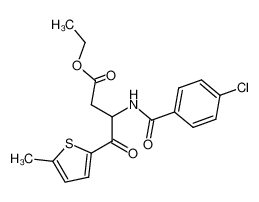 ethyl 3-(4-chlorobenzamido)-4-(5-methyl-2-thienyl)-4-oxobutyrate_99923-62-3