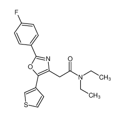 4-Oxazoleacetamide, N,N-diethyl-2-(4-fluorophenyl)-5-(3-thienyl)-_99924-17-1