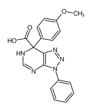 6,7-dihydro-7-(p-methoxyphenyl)-3-phenyl-3H-1,2,3-triazolo(4,5-d)pyrimidine-7-carboxylic acid_99934-07-3