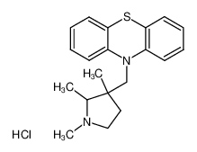10-(1,2,3-Trimethyl-pyrrolidin-3-ylmethyl)-10H-phenothiazine; hydrochloride_99949-72-1