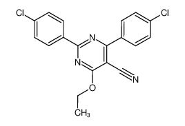 2,4-Bis-(4-chloro-phenyl)-6-ethoxy-pyrimidine-5-carbonitrile_99955-78-9