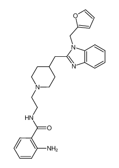 2-amino-N-[2-[4-[[1-(2-furanylmethyl)-1H-benzimidazol-2-yl]methyl]-1-piperidinyl]ethyl]benzamide_99962-74-0