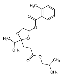 2-Methyl-benzoic acid 2-(2-isobutoxycarbonyl-ethyl)-2-isopropyl-[1,3]dioxolan-4-yl ester_99968-29-3
