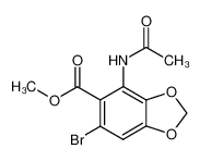 4-acetylamino-6-bromo-benzo[1,3]dioxole-5-carboxylic acid methyl ester_99983-35-4