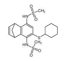 2-Cyclohexylthio-5.8-dihydro-5.8-methano-1.4-naphthalin-dimethan-sulfonamid_99998-91-1
