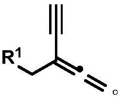 Deprotection reaction converting TIPS-protected diynes to reactive allene-alkyne compounds