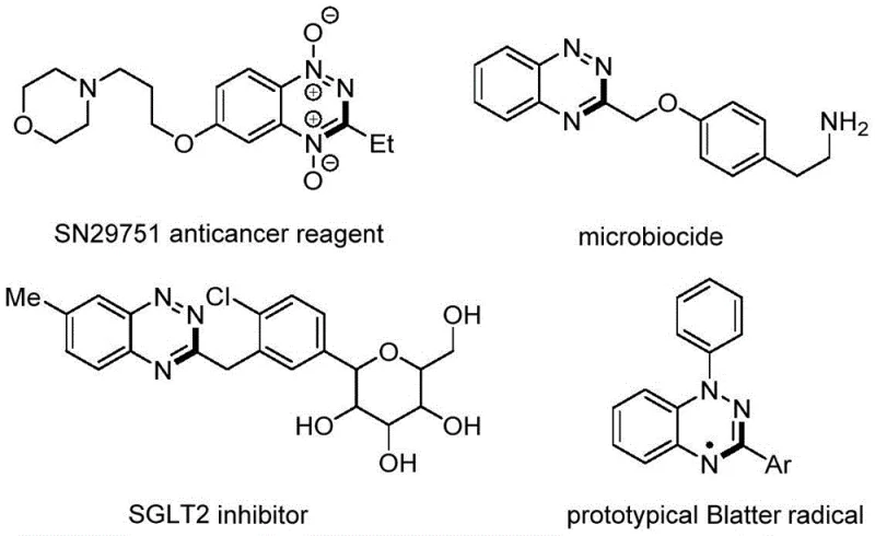 Biological applications of 1,2,4-benzotriazine derivatives including anticancer and microbiocide agents