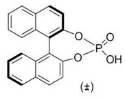 Structure of the racemic phosphoric acid catalyst containing a binaphthol skeleton used in the reaction