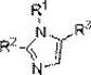General chemical structure of 1,2,5-polysubstituted imidazole derivatives showing variable R groups