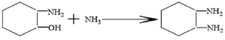 Conversion of 2-aminocyclohexanol to 1,2-cyclohexanediamine under hydroamination conditions