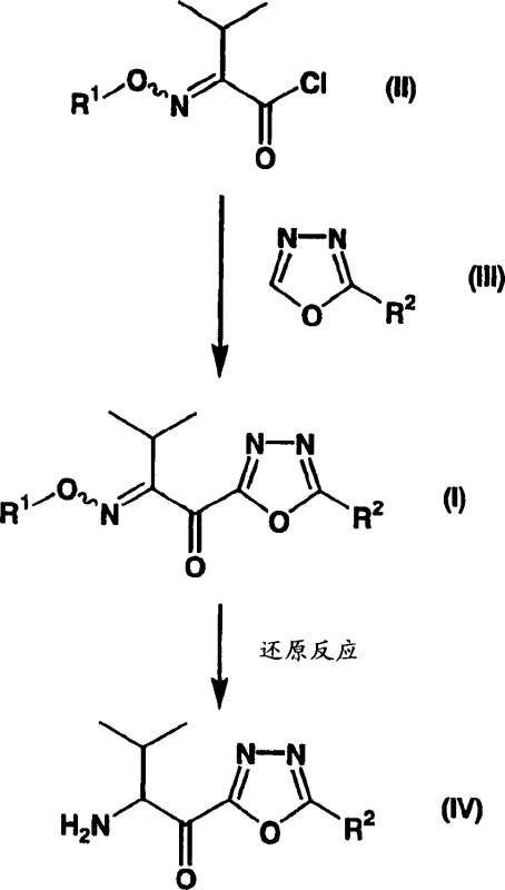 Reaction Scheme 4 showing the novel synthesis route from Formula II and III to Formula I and subsequent reduction to Formula IV