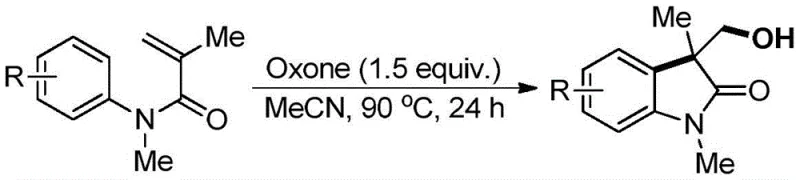 General reaction scheme showing Oxone-mediated tandem cyclization