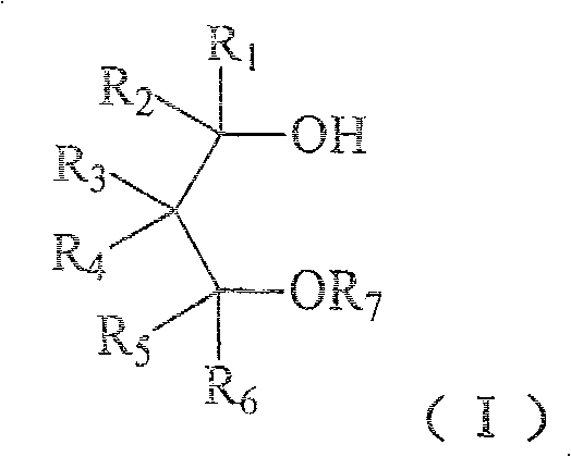 General Formula I of 1,3-diol monoether compounds showing variable R groups for diverse chemical structures