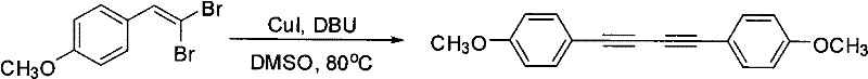 Specific synthesis example of 1,4-bis(4-methoxyphenyl)-1,3-butadiyne demonstrating substrate scope
