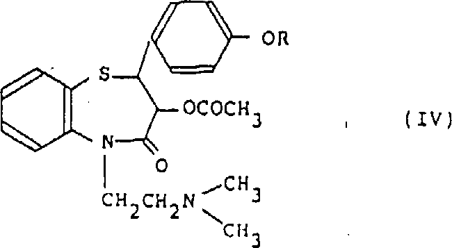 Final 1,5-benzothiazepine derivative structure Formula IV showing the core pharmacophore