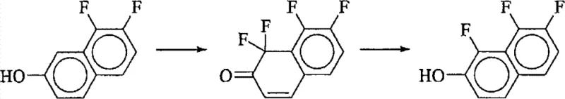 Comparative synthesis route using fluoropyridinium salts showing over-fluorination side reactions
