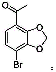 Chemical structure of 1-(7-bromobenzo[d][1,3]dioxol-4-yl)ethanone, the target antiviral intermediate