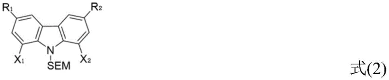 Structure of the N-SEM protected intermediate prior to lithiation