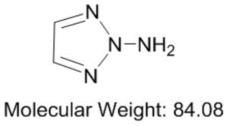 Chemical structure and molecular weight of 1-amino-1,2,3-triazole