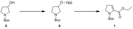 Novel synthetic route for Compound 1 using TBS protection and vinyl chloroformate quenching
