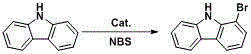 Specific example of carbazole conversion to 1-bromocarbazole using iron catalyst and NBS