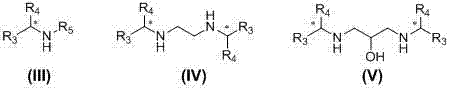 Chemical structures of effective chiral secondary amines used for resolution