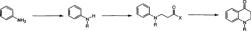 Conventional synthesis route using Friedel-Crafts cyclization with polyphosphoric acid showing complex workup issues