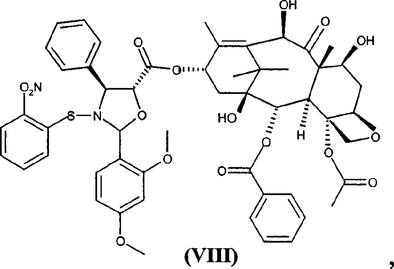 Structure of intermediate (VIII) after selective hydrolysis of trichloroacetyl groups