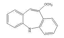 Chemical structure of 10-methoxy iminostilbene showing the methoxy group position on the dibenzazepine ring