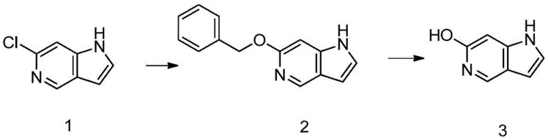 Specific two-step synthesis route from 6-chloro-5-azaindole to the target alcohol