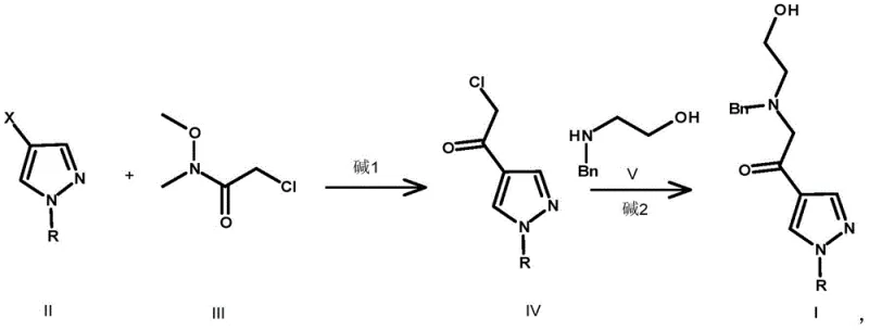 Novel synthetic route for 2-(1-alkyl-1H-pyrazol-4-yl)morpholine