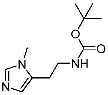 Structure of tert-butyl 2-(1-methyl-1H-imidazole-5-yl)ethyl carbamate intermediate