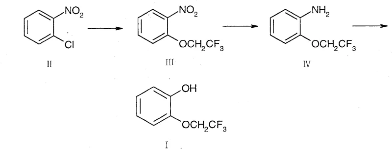 Novel synthetic route using o-nitrochlorobenzene via etherification reduction and diazotization