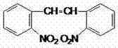 Chemical structure of 2,2'-dinitrostilbene showing the central ethene bridge connecting two ortho-nitrophenyl groups
