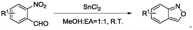 Synthesis route of benzo[c]isoxazole starting material from o-nitrobenzaldehyde