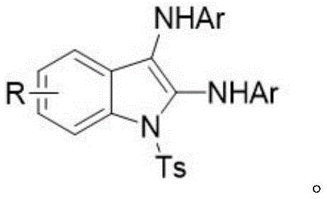 General chemical structure of 2,3-diaminoindole compounds synthesized via electrochemical method