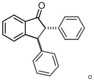 Chemical structure of 2,3-disubstituted indanone derivative synthesized via aqueous rhodium catalysis