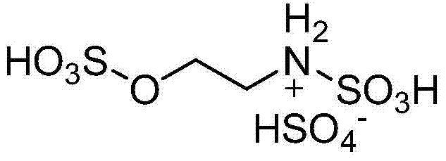 Chemical structure of the degradable Brönsted acidic ionic liquid catalyst containing dual sulfonic acid groups