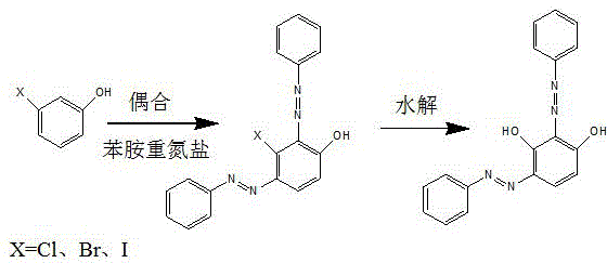 Conventional Hodgson synthesis route using expensive m-halophenol substrates
