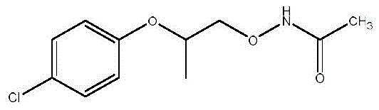 Reaction scheme showing the nucleophilic substitution of mesylate with acetohydroxamic acid to form the amide intermediate